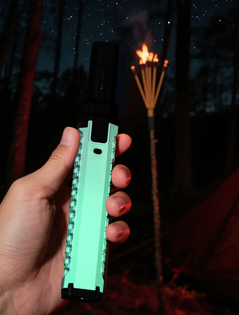 Windproof Jet Flame Lighter — Black view 3