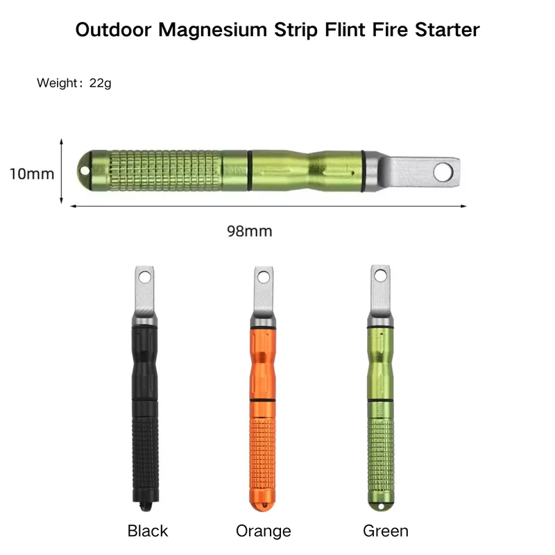 Magnesium Fire Starter Kit — Black view 3