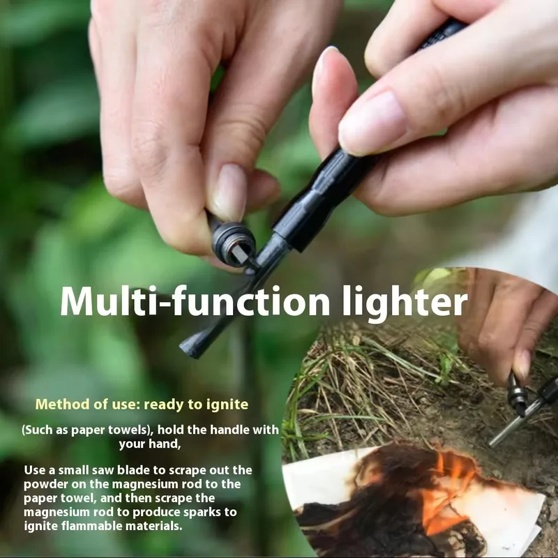 Magnesium Fire Starter Kit — Black view 4