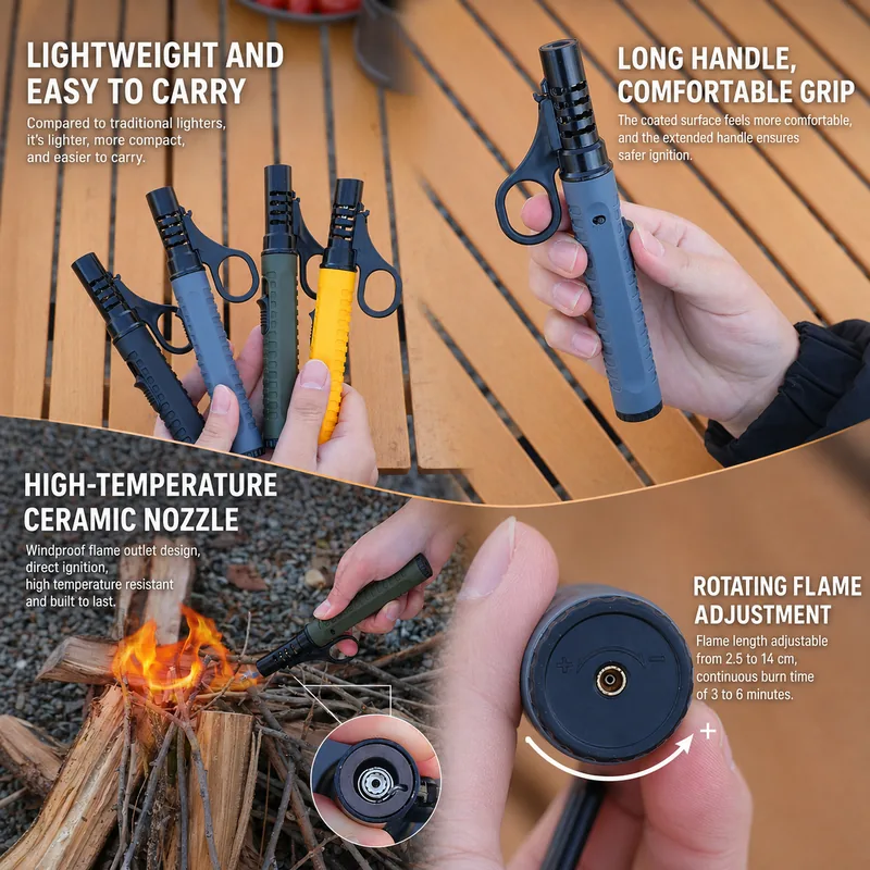 Windproof ABS Zinc Alloy Igniter — Black view 4