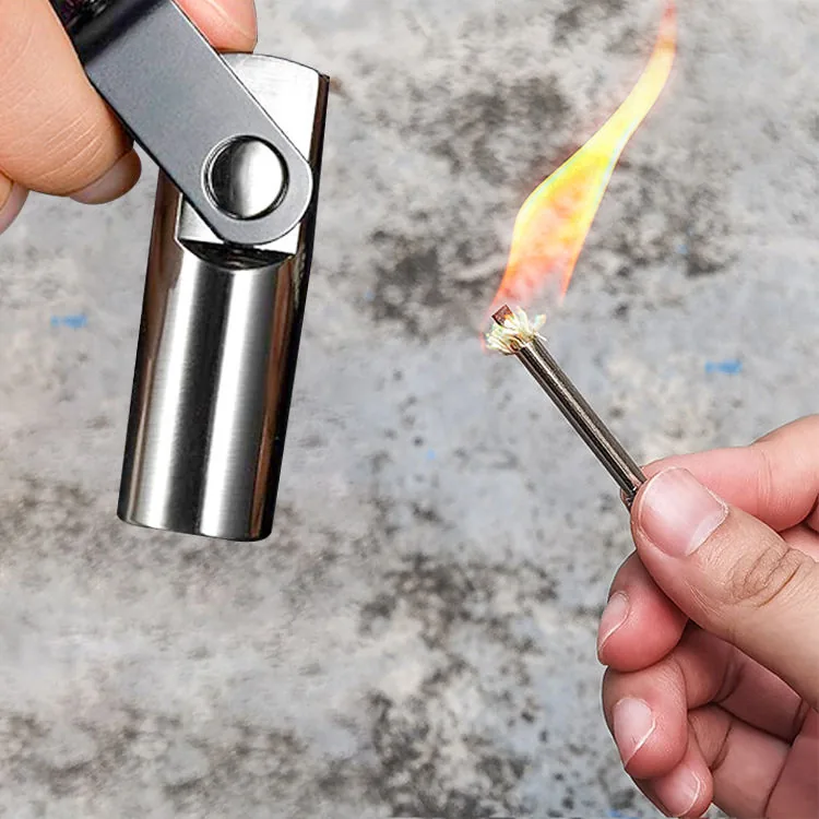 Permanent Match Lighter Keychain — Silver view 4