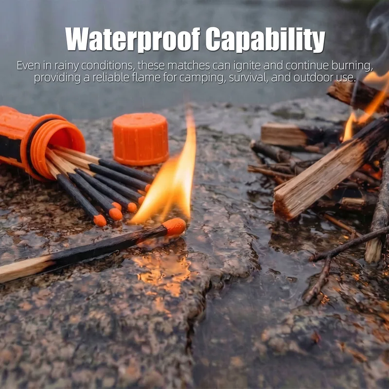 Waterproof Matches 65mm — Orange view 3
