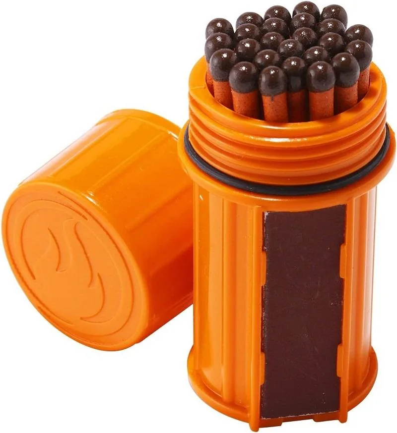 Survival Match with Integrated Striker — Red — Survival & Outdoor Tools
