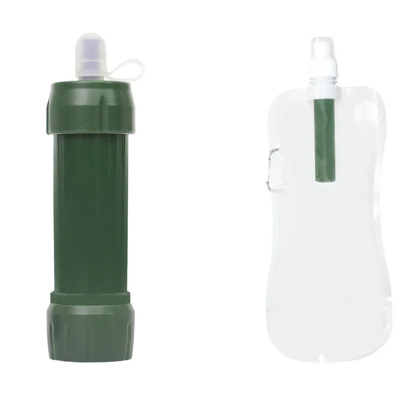 Mini Direct Water Purifier Straw — Green — Survival & Outdoor Tools