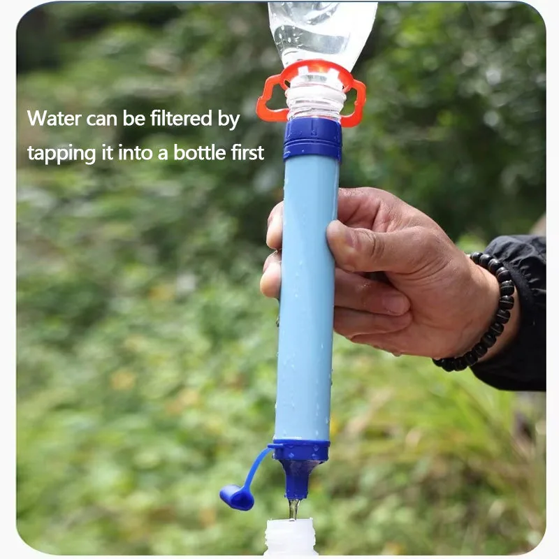 Portable Outdoor Water Filter — Blue — Survival & Outdoor Tools