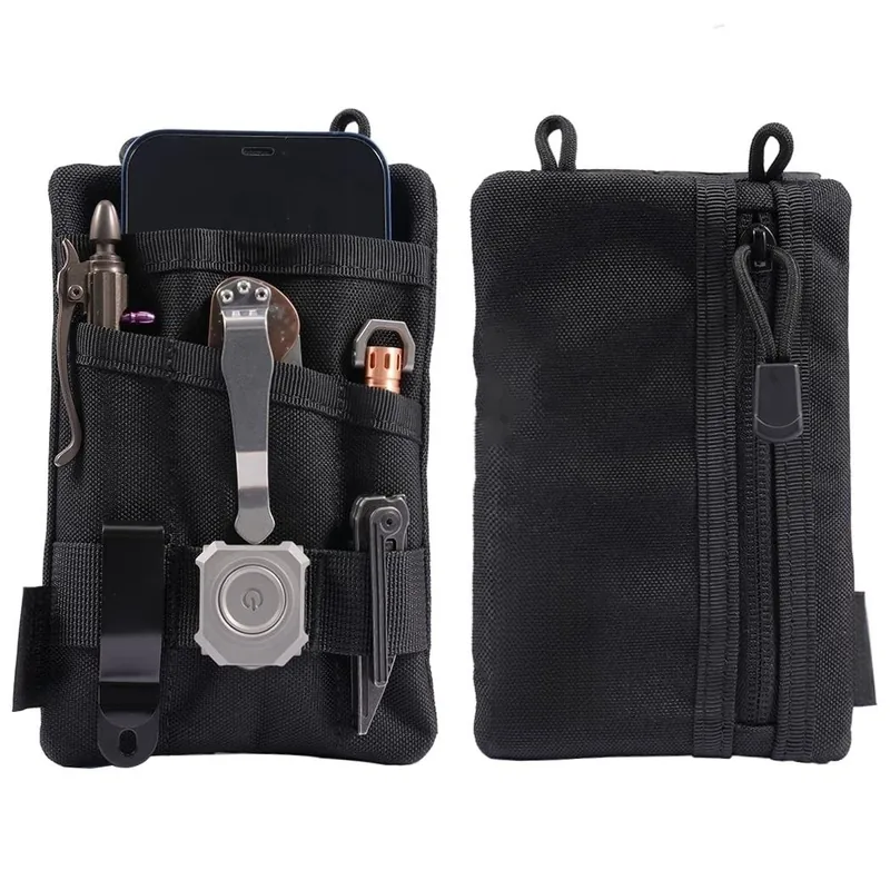 Zippered EDC Tool Storage Pouch with 4-6 Compartments — Tactical Accessories