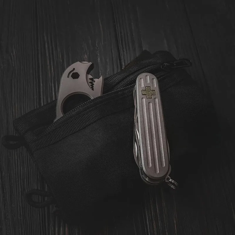 Zippered EDC Tool Storage Pouch with 4-6 Compartments view 3