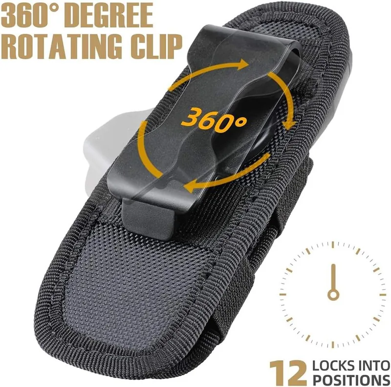 Rotatable Flashlight Holder with 360 Degree Swivel Clip view 4