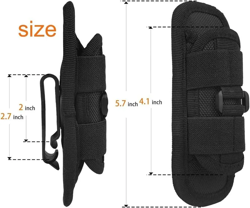 Rotatable Flashlight Holder with 360 Degree Swivel Clip view 5