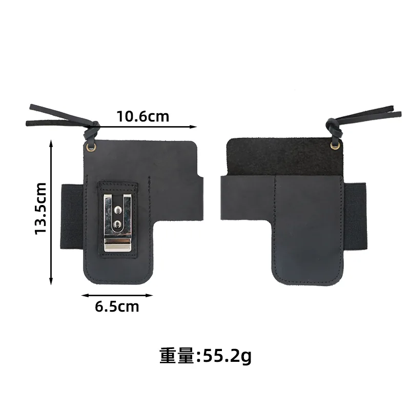 Genuine Leather Belt Tool Pouch for Flashlight and Knife view 6