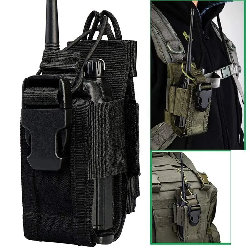 MOLLE Radio Walkie Talkie Pouch with Waterproof Zipper view 4