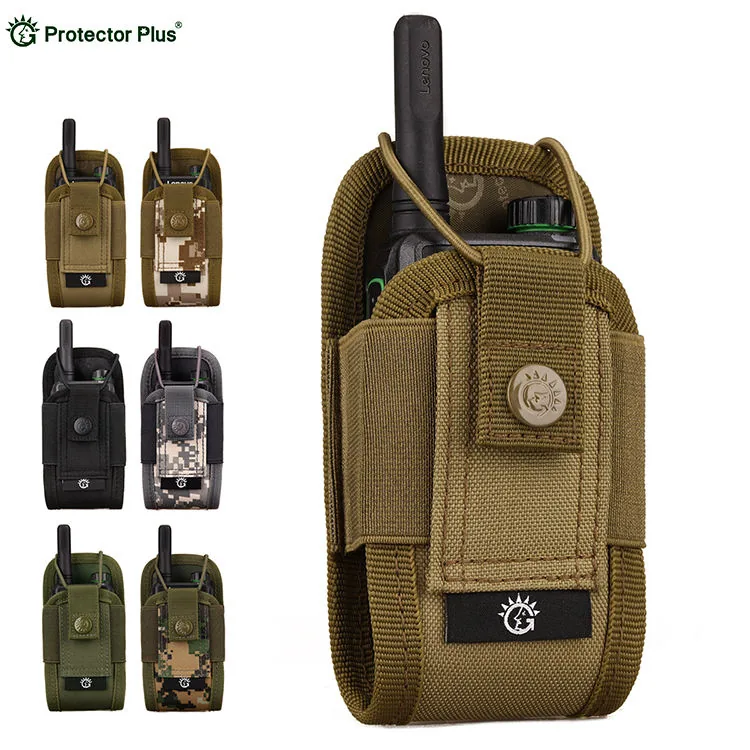 Compact MOLLE Utility Radio Holder Bag with Camo Pattern — Tactical Accessories