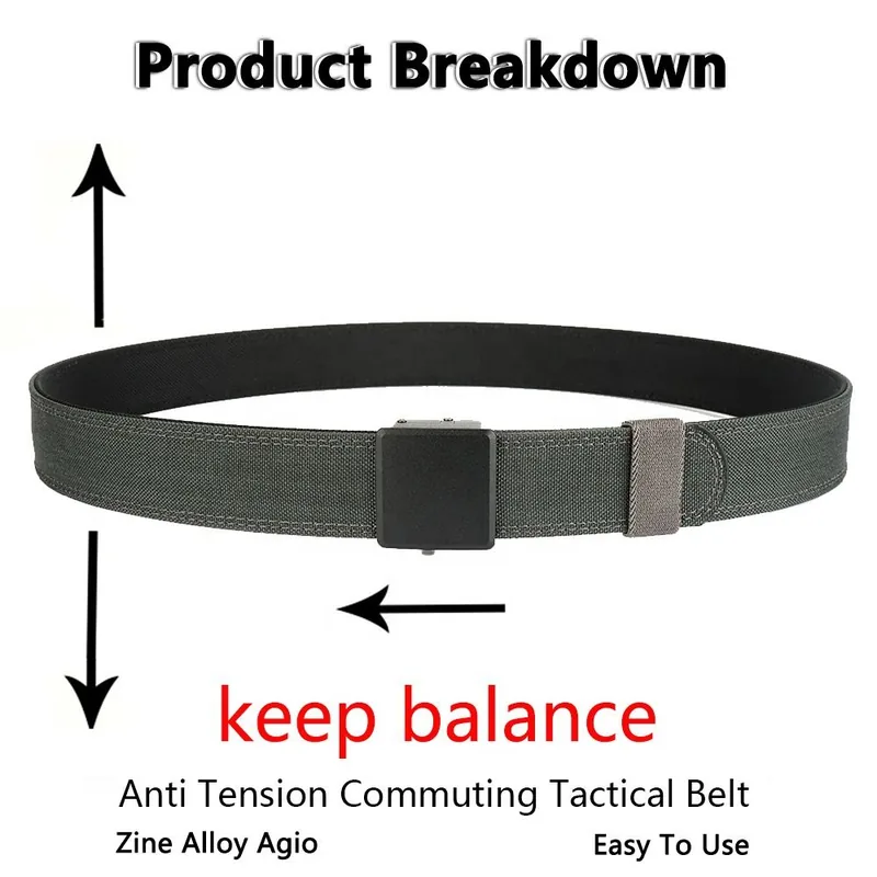 1100D Nylon Heavy Duty Belt — Black view 3