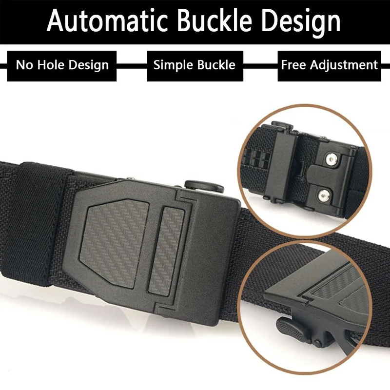 3.8cm Wholesale Tactical Belt — Black view 3