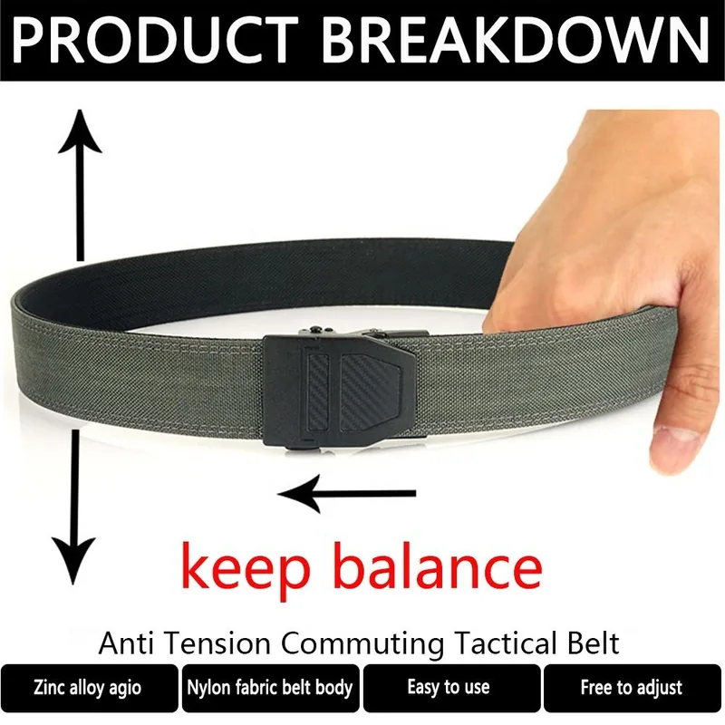 3.8cm Wholesale Tactical Belt — Black view 6