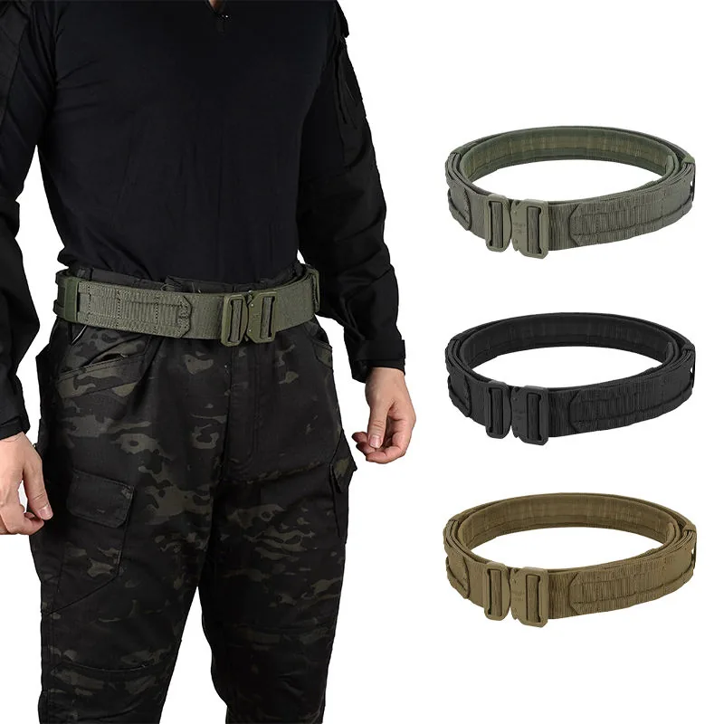 Nylon MOLLE Battle Belt — Black view 2