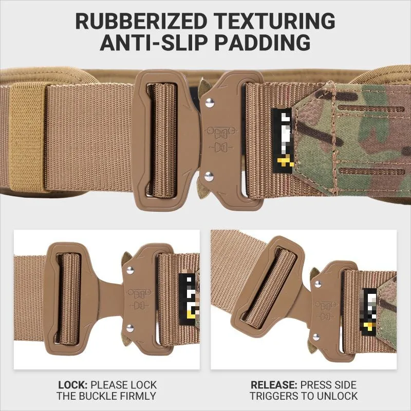 Two-in-One Tactical Waist Belt — Black view 4