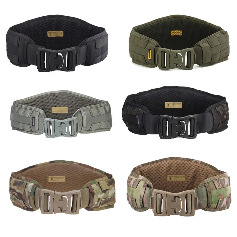 Solid Color Nylon Duty MOLLE Belt — Black view 2