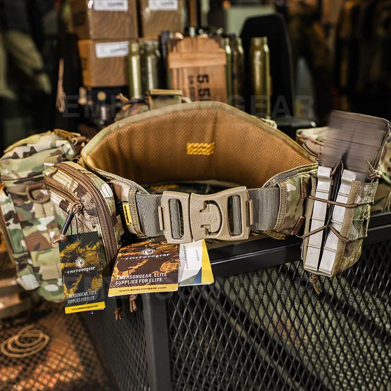 Solid Color Nylon Duty MOLLE Belt — Black view 6
