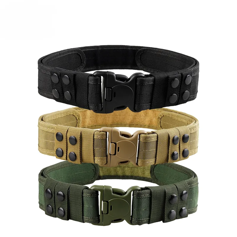 Nylon Waist Belt Woven — Black — Tactical Accessories