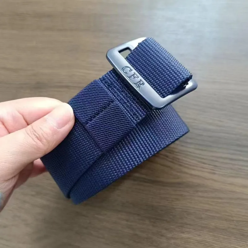 Fire Rescue Woven Plastic Buckle Belt — Black view 3