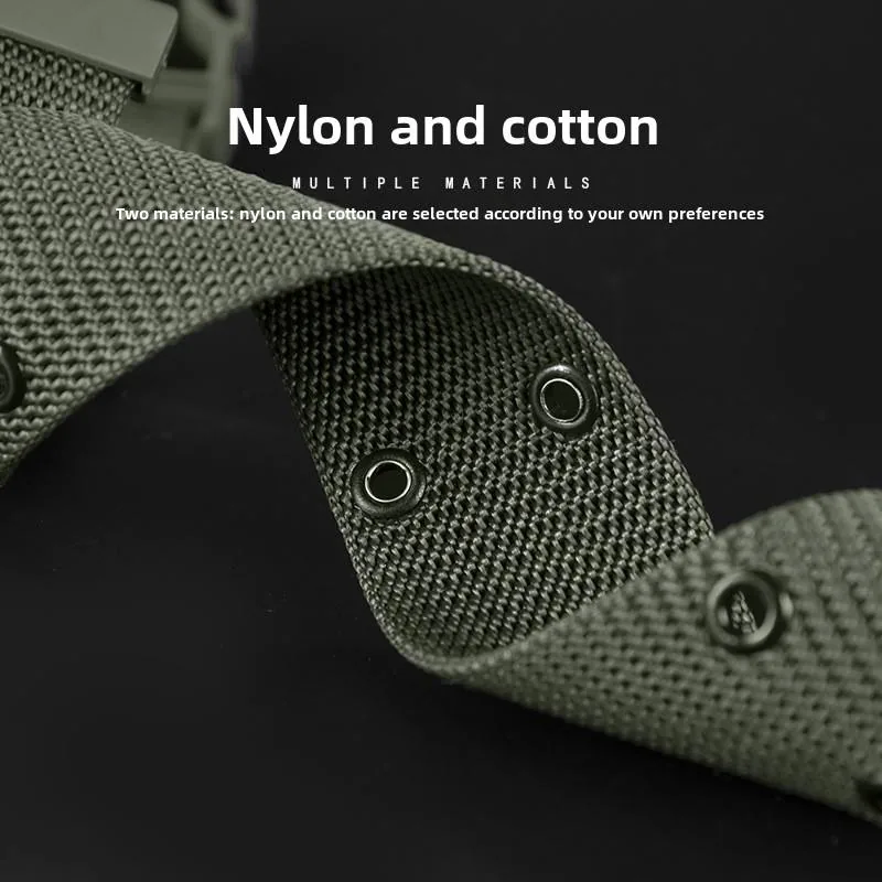 Canvas Woven Tactical Training Belt — Black — Tactical Accessories