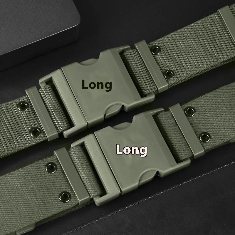 Canvas Woven Tactical Training Belt — Black view 3