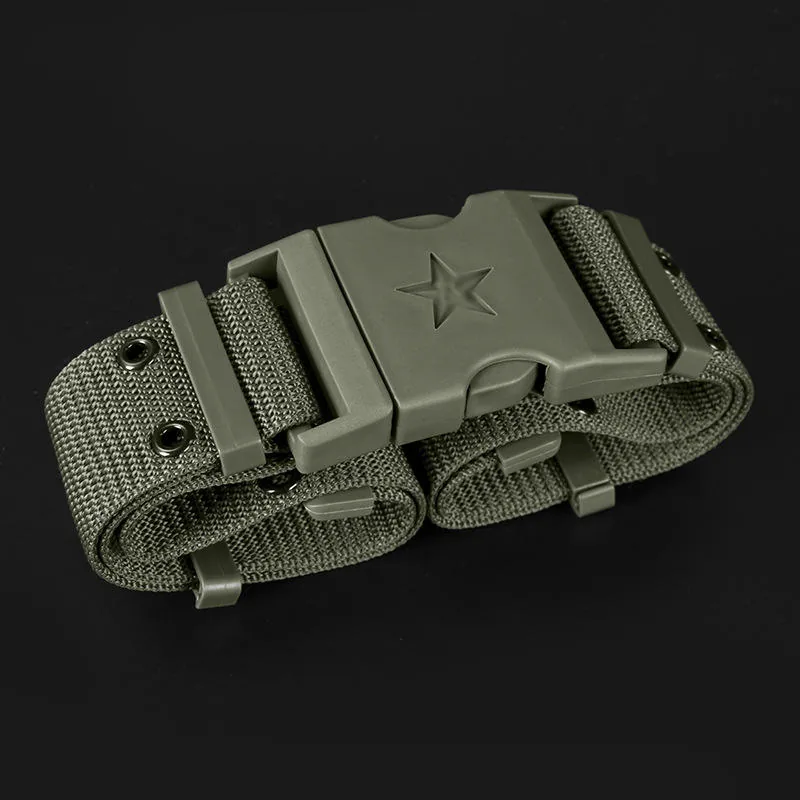 Canvas Woven Tactical Training Belt — Black view 5