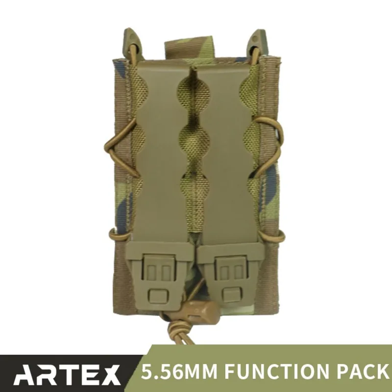 Elastic Double Magazine Pouch with MOLLE Panels view 2