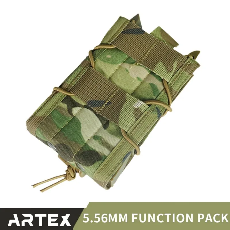 Elastic Double Magazine Pouch with MOLLE Panels view 3