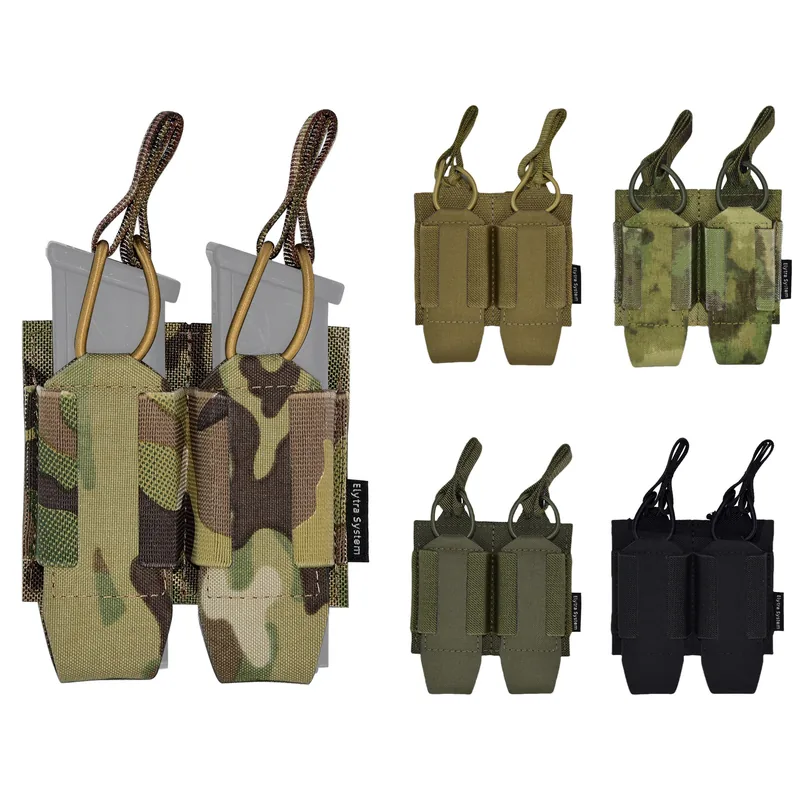 Double 9mm Magazine Elastic Pouch for SMG and Pistol Mags — Tactical Accessories