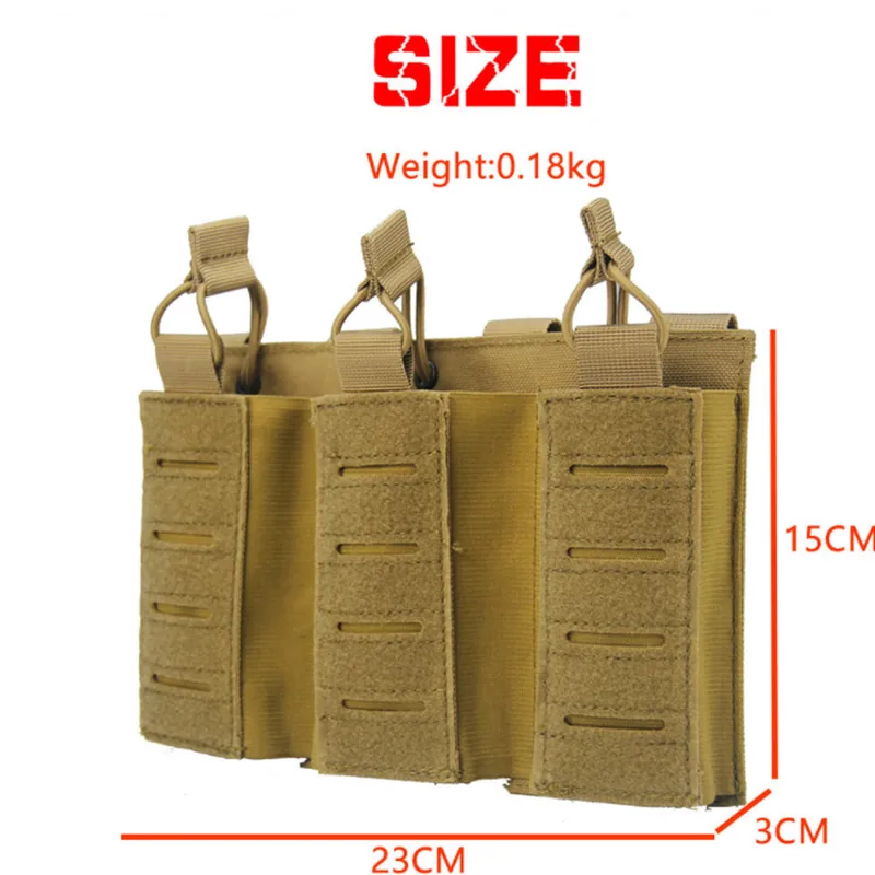 1000D Nylon Double Open-Top Laser-Cut MOLLE Magazine Pouch view 2