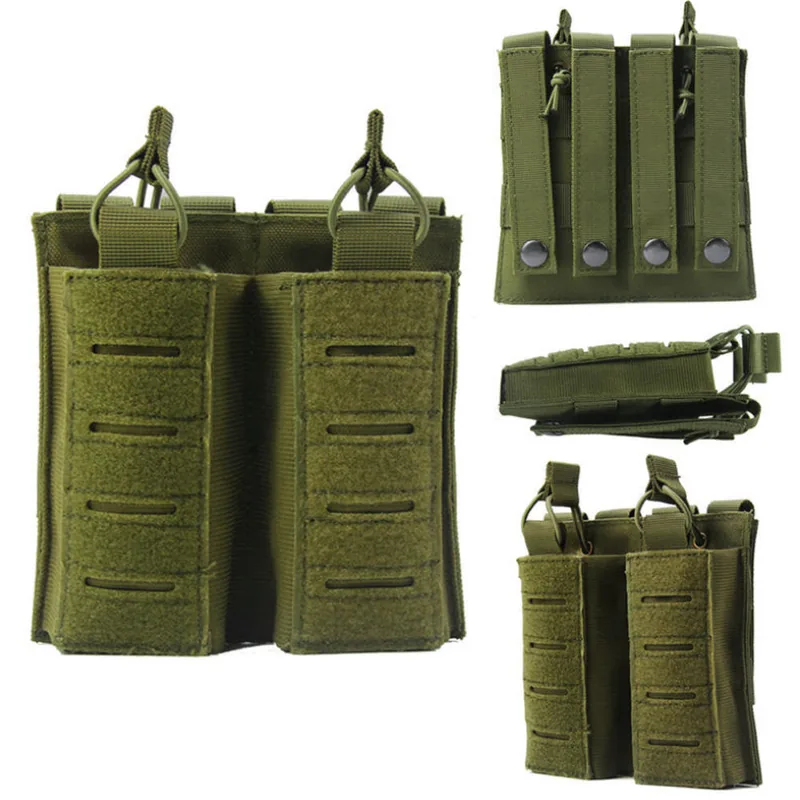 1000D Nylon Double Open-Top Laser-Cut MOLLE Magazine Pouch view 3