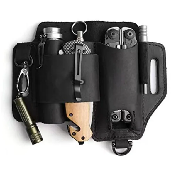 EDC Genuine Leather Survival Waist Pouch view 5