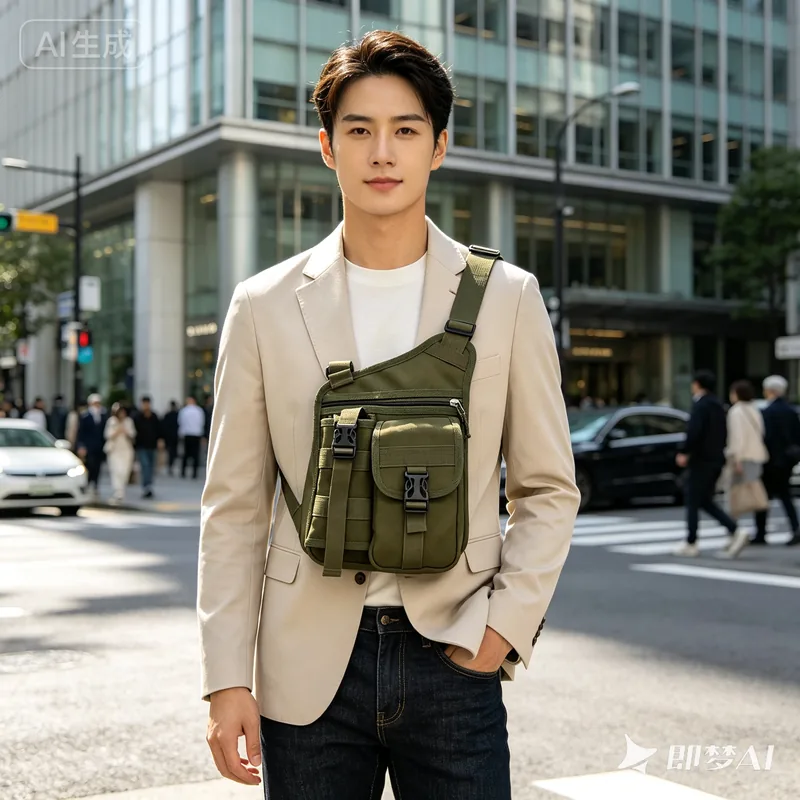 600D Tactical Messenger Bag with PU Finish view 6