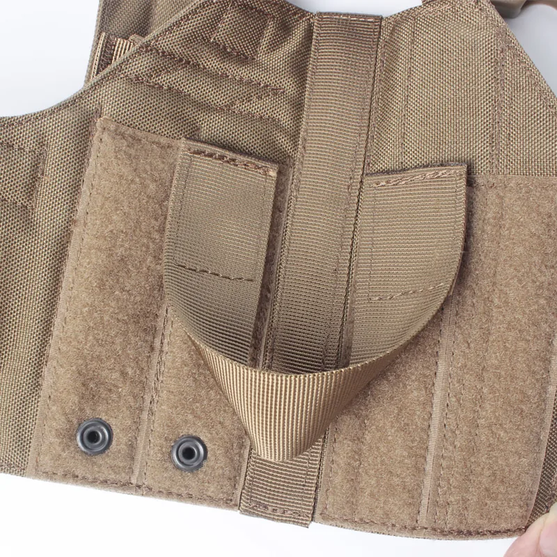 Adjustable Mini MOLLE Drop Leg Panel with Right-Hand Holster Pouch view 2