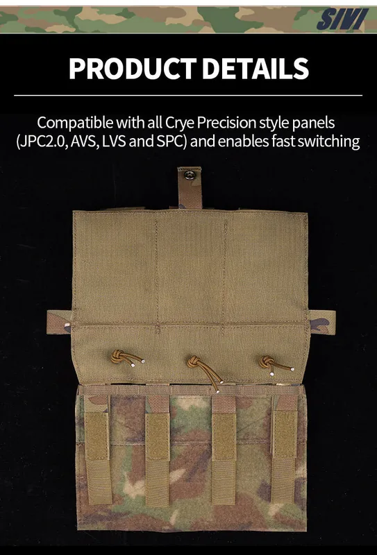 Tactical Front Panel with Universal Channels for Plate Carrier Vests view 4