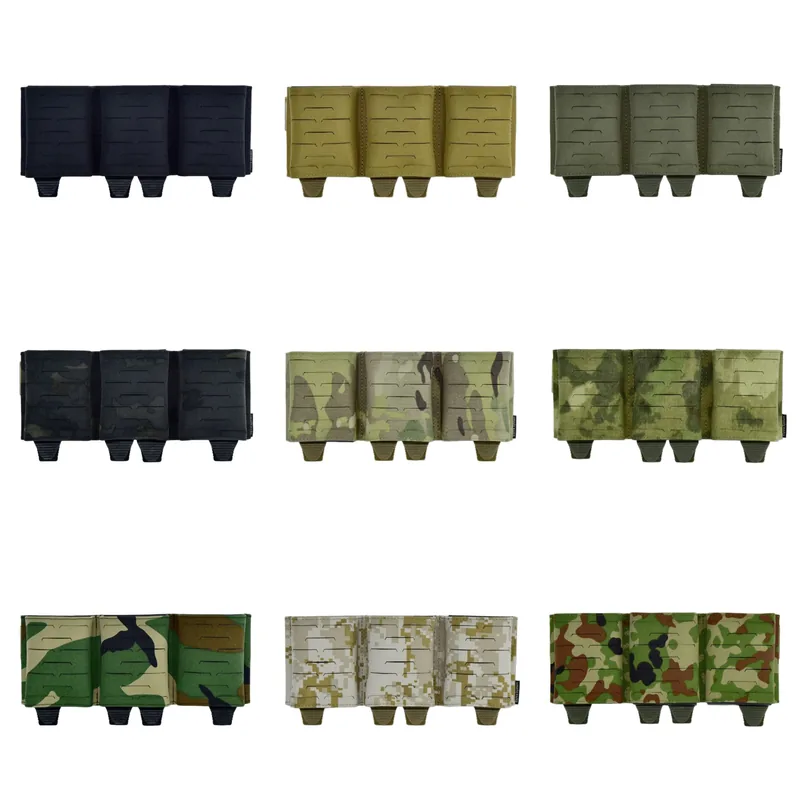 Laser-Cut MOLLE Front Panel with Triple 5.56 Magazine Pouches and Elastic K-Clips — Tactical Accessories