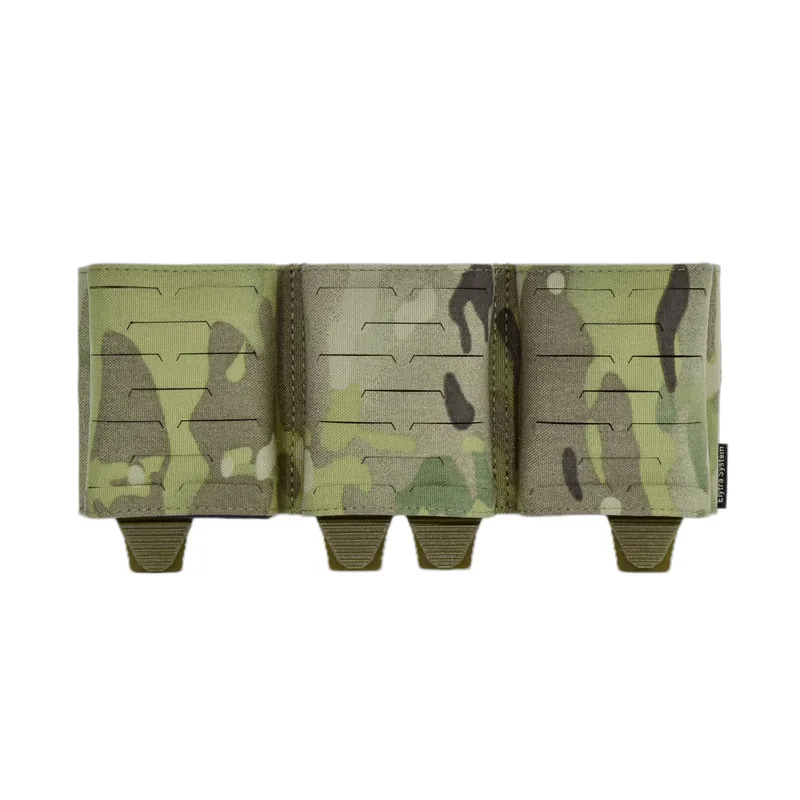 Laser-Cut MOLLE Front Panel with Triple 5.56 Magazine Pouches and Elastic K-Clips view 2
