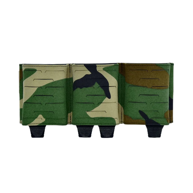 Laser-Cut MOLLE Front Panel with Triple 5.56 Magazine Pouches and Elastic K-Clips view 6