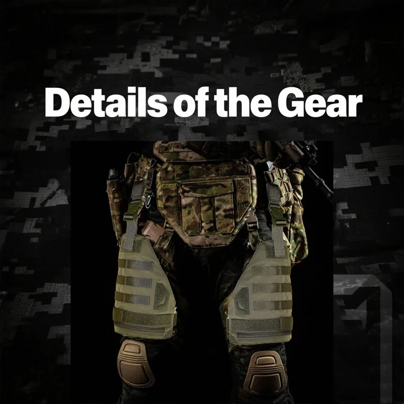 Thigh Protector Module (No Armor Insert) with Zipper Opening for Tactical Belt MOLLE view 2