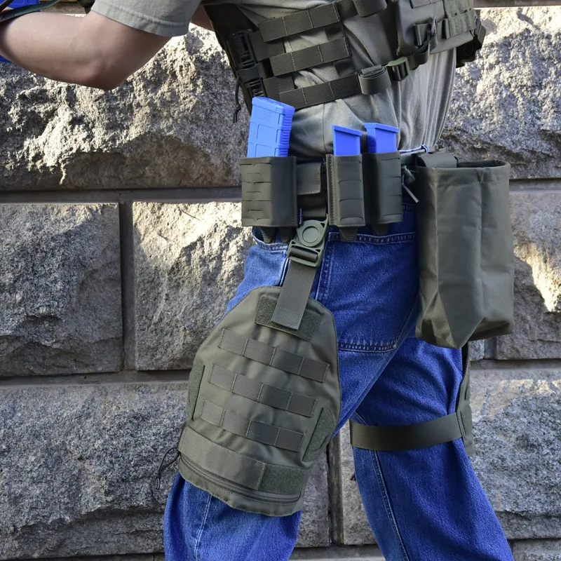 Thigh Protector Module (No Armor Insert) with Zipper Opening for Tactical Belt MOLLE view 6