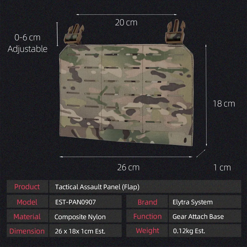 Front Assault Panel with Triple Magazine Pouch for Tactical Vests (Waterproof Laser-Cut) view 6