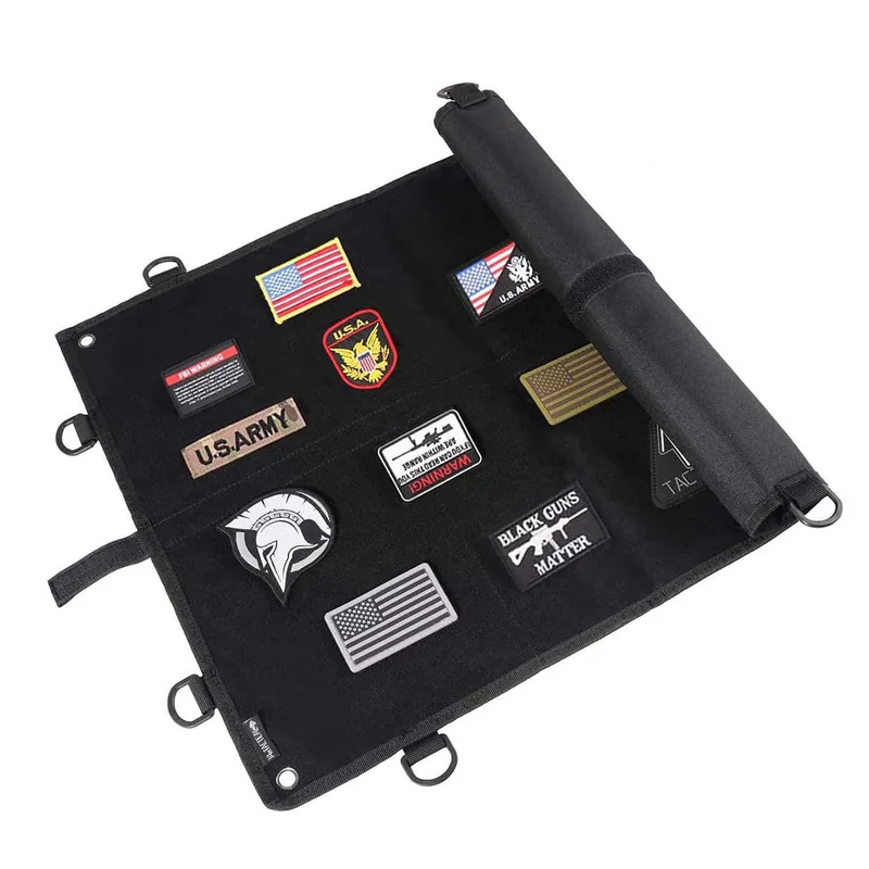29x25x3cm Foldable Tactical Patch Display Panel with Hook-and-Loop Surface view 3