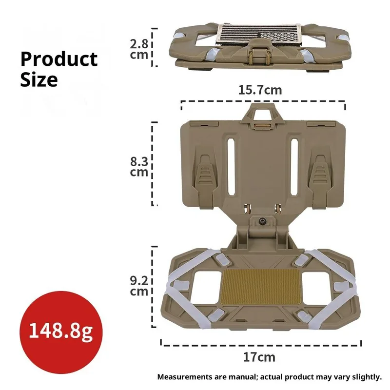 Universal MOLLE Navigation Panel with Foldable Adjustable-Angle Phone Holder view 6