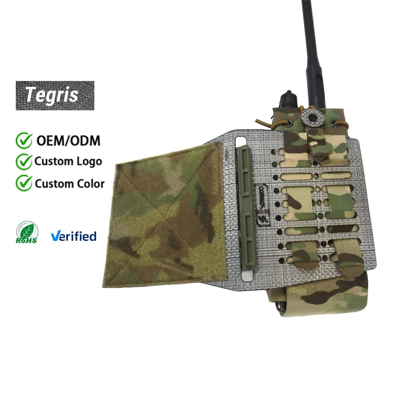 Lightweight Tegris Vest Side Panel with Laser-Cut 2x2 MOLLE Grid view 3