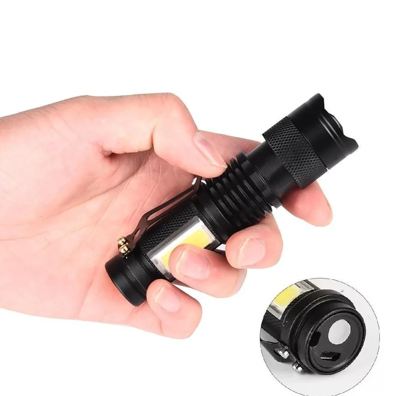 Zoomable Super Bright Mini COB LED Torch Flashlight — Tactical Accessories