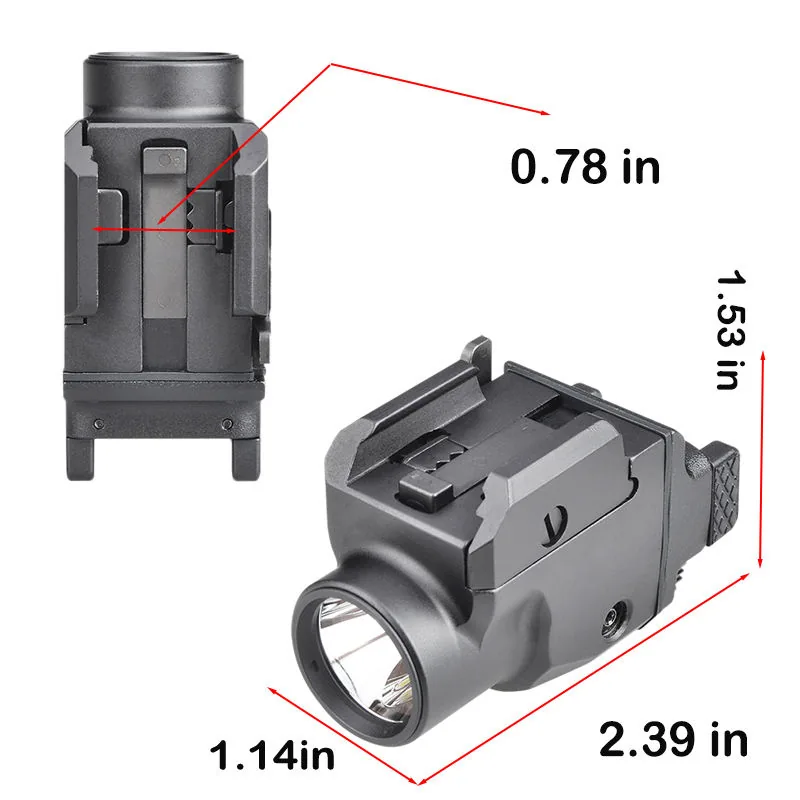 Compact Rechargeable USB-C Tactical Flashlight with 5mW Green Laser view 3