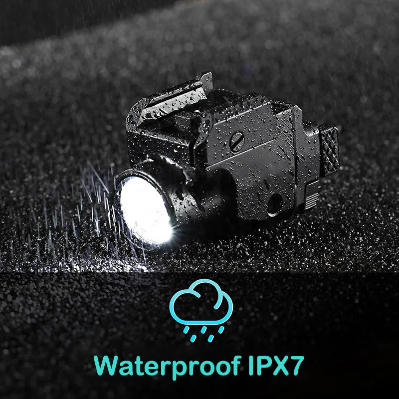 Compact Rechargeable USB-C Tactical Flashlight with 5mW Green Laser view 5