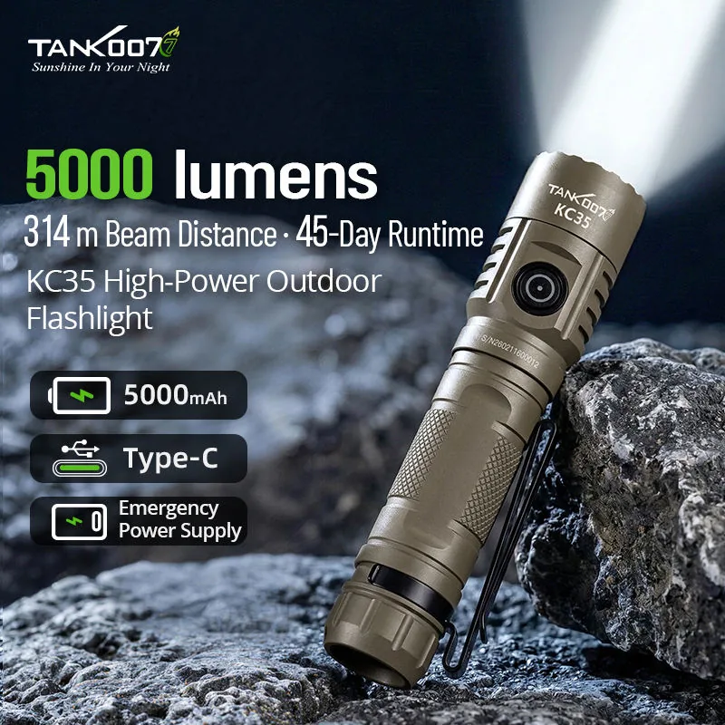 KC35 5000 Lumen High-Power Tactical Torch (Rechargeable, Zoomable) — Tactical Accessories